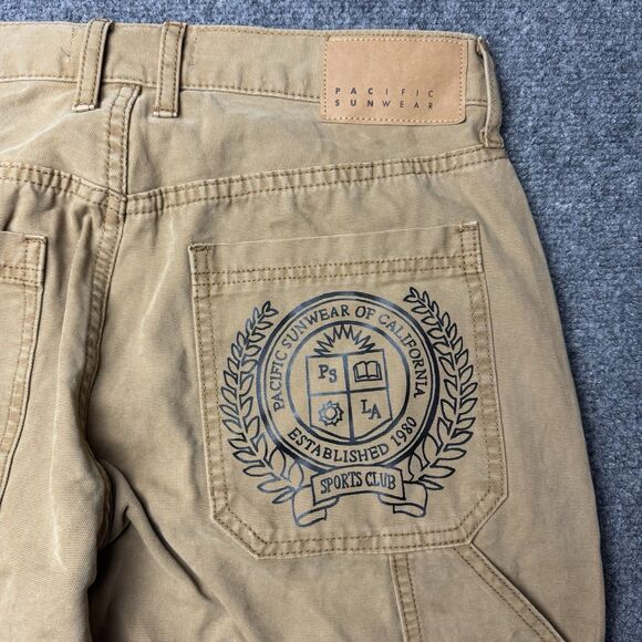 PacSun Baggy Khaki Carpenter Brown Pants 30x30 1980 - Picture 2 of 9